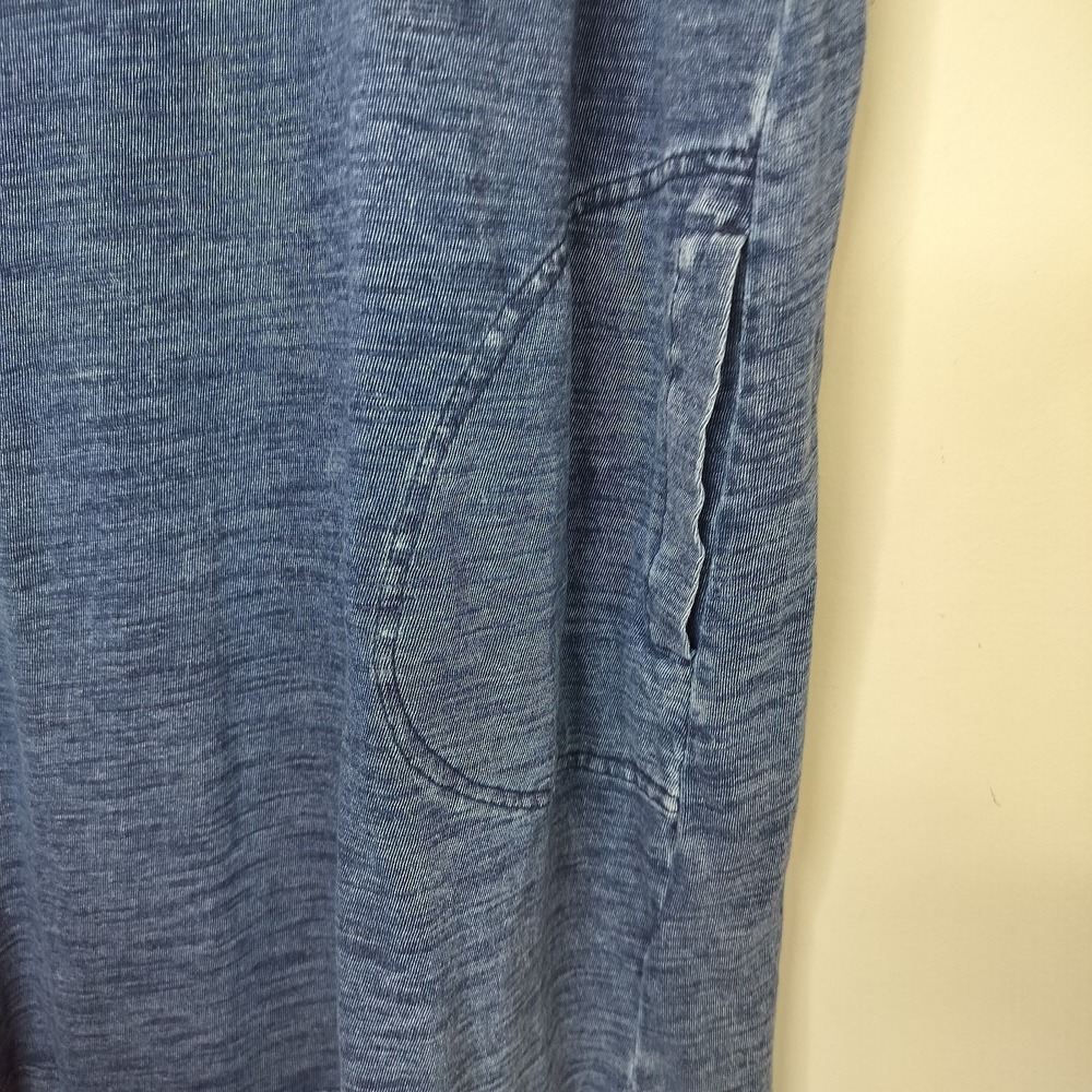 Jane & Delancey Dress Sleeveless Pockets Blue Cotton - Picture 3 of 6